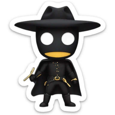 Zorro qui sort ses sabres sticker