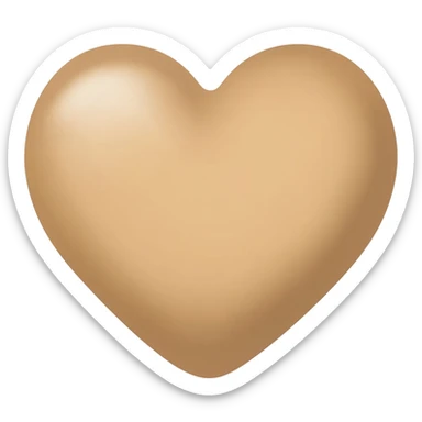beige heart sticker