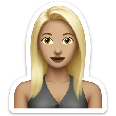 Fashion designer with blonde hair  sticker