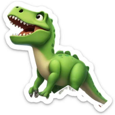 Dinosaur sitting on a Ferris wheel sticker