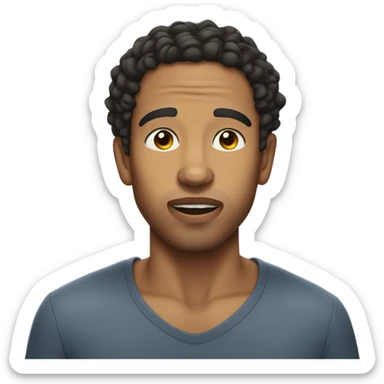 lightskin man drool sticker