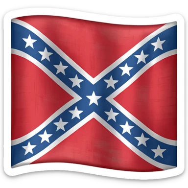  confederate flag emoji that has 13 stars sticker