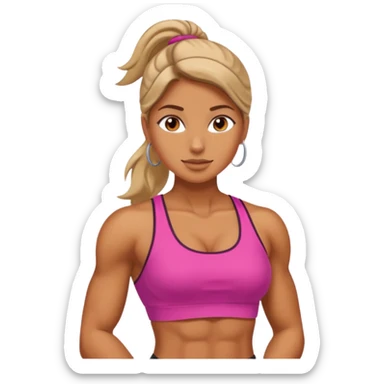 Shirtless woman full body sticker