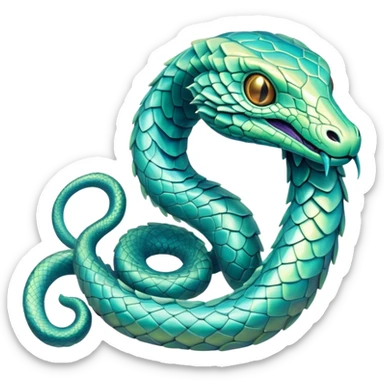 Epic exotic divine complex detailed iridescent aesthetic-scenery-Fakémon-creature sticker