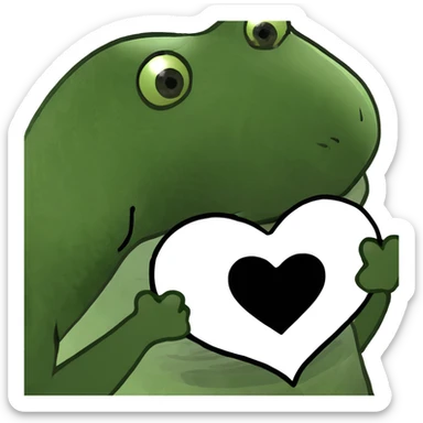 Cow print heart sticker