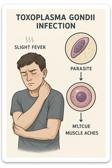 Toxoplasma gondii, infetta uomo ha sintomi solo di lieve influenza sticker