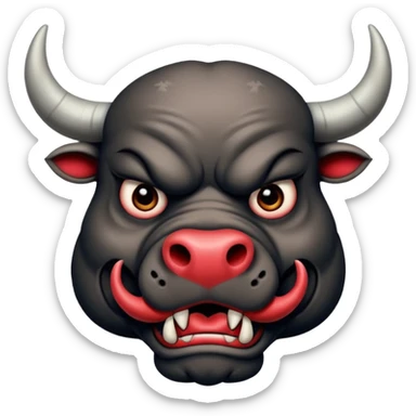 ''tattooed''-scary-looking-bulls with-heavy-face-tattoes sticker