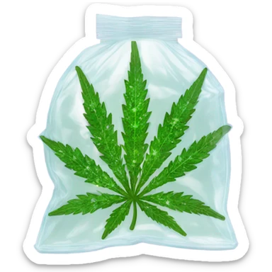 weed in a bag sticker