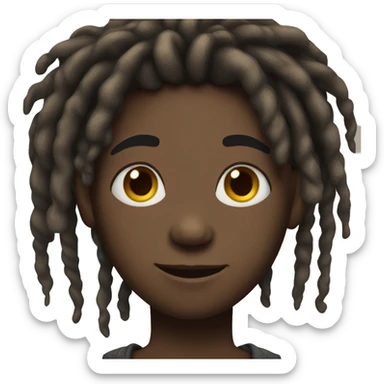 black boy with dreads sticker