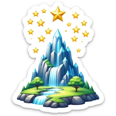  epic divine glistening glossy shiny glittery scenery  sticker