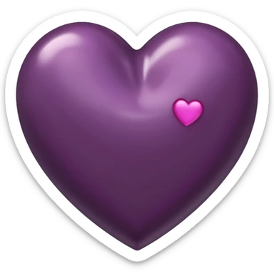 Dark mauve heart sticker