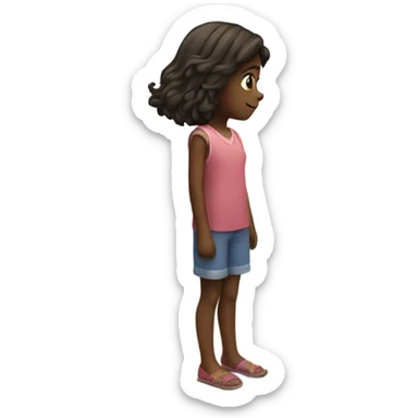 8 year old girl watching the sea sticker