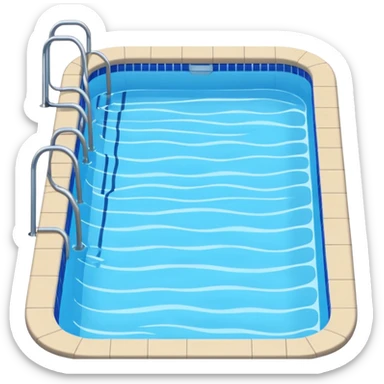 swimming pool with lanes sticker