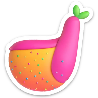 stomach with sparkles around it sticker