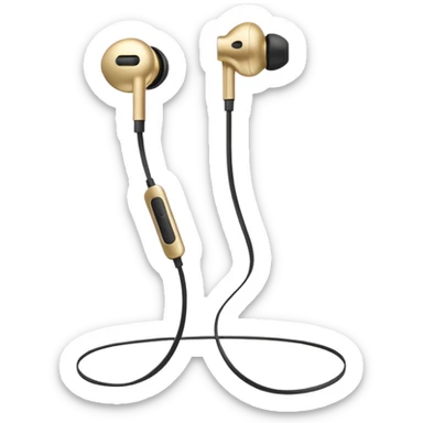 EarPods headphones, gold sticker