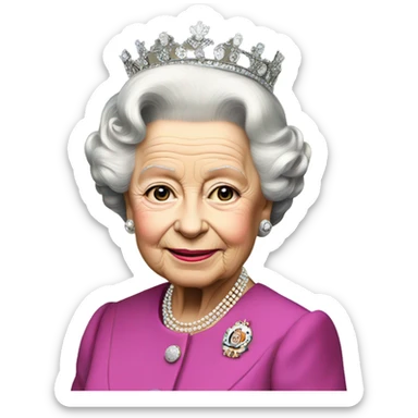 queen Elizabeth II young sticker