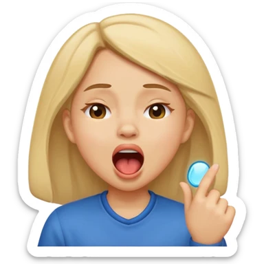girl wake up sticker