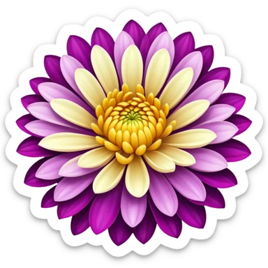 chrysanthemum flower sticker