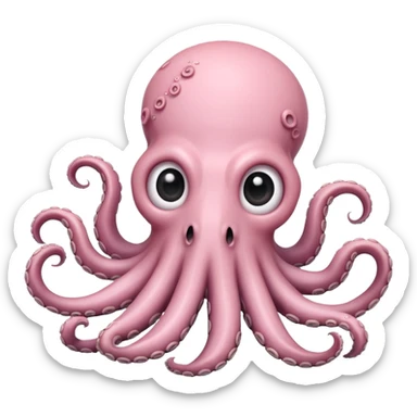 cute light pink octopus cthulu sticker