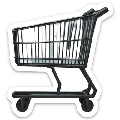 black shopping cart sticker