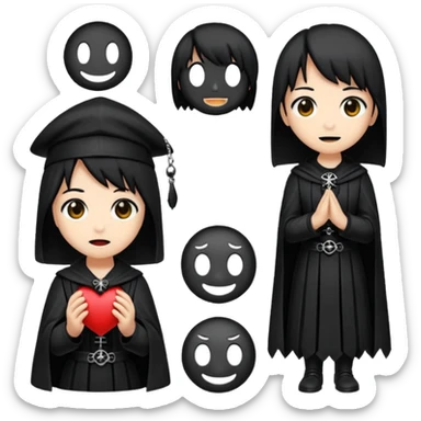 Bana kick icin emoji paketi lazim Gothic anime karakterleri olsun iAloneK nicknameli bazi emojilerde olsun sticker