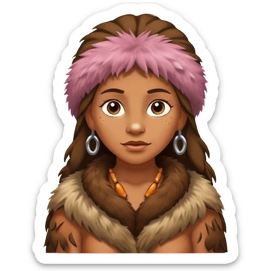 cave woman sticker