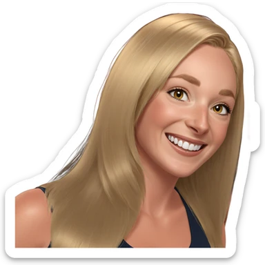 smiling blonde girl portrait sticker