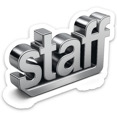 simple text saying "staff" sticker