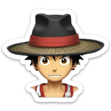 luffy hat sticker