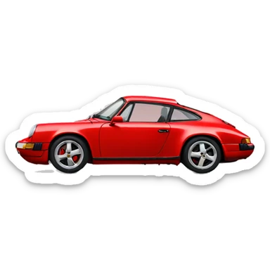 Red porsche  sticker