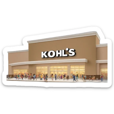 kohl's department store with customers sticker
