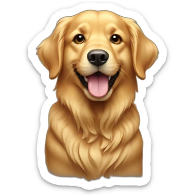 golden retriever plays sticker