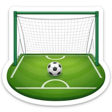 Haz una porteria de futbol y rodea el poste sticker