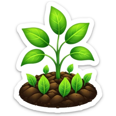 groung energy (with leaf plants) sticker