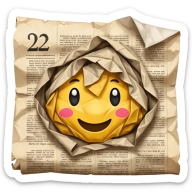 newspaper no face sticker