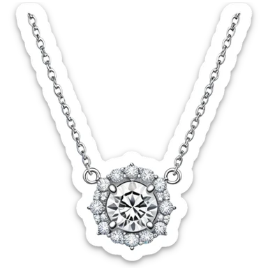 luxury diamond necklace full sticker
