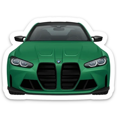 Bmw 2024 m3 cs green front sticker