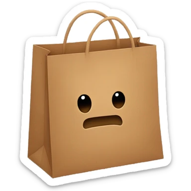 brown shopping bag sticker