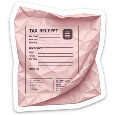 Pale Pink Tax receipt sticker