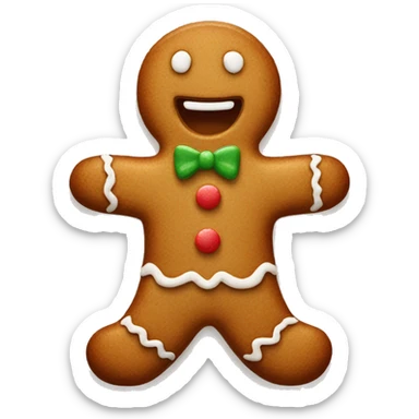 Gingerbread man sticker
