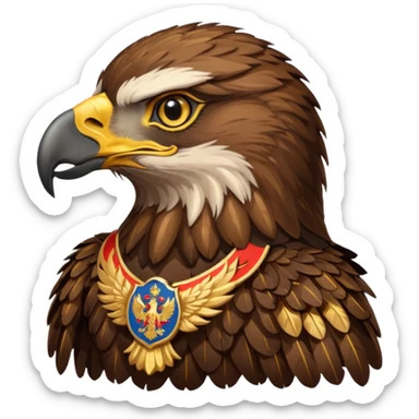 golden eagle like Russian national bird   sticker