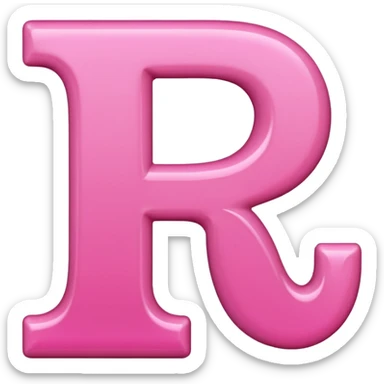 mix color pinks letter p sticker