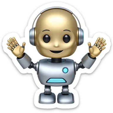 3D AI Robot Mascot - Chatbot Icon emoji sticker