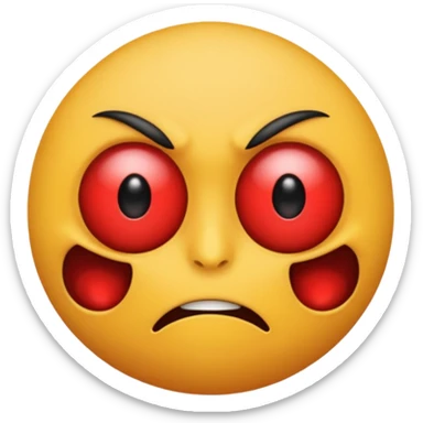 One eyed emoji that’s diabolically giving the most bombastic side eye  sticker