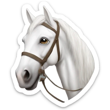 Gandalf the  white on white horse sticker