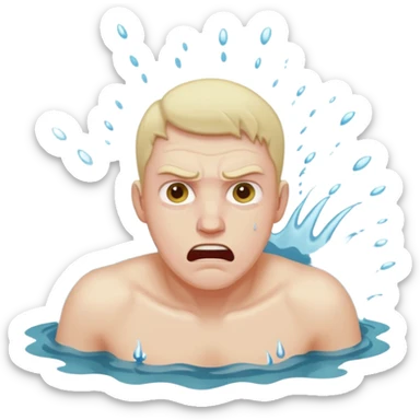 Man drowning sticker
