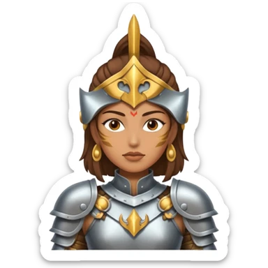 woman warrior in armor sticker