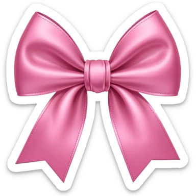 pink satin bow sticker