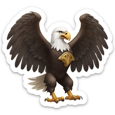 Eagle hunting ram sticker