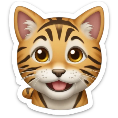 Chaton en tigre sticker